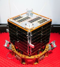 The ALMASat-1 Satellite mounted on the delivery system